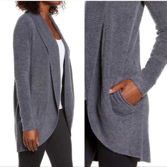 Barefoot Dreams Bamboo Chic Lite Circle Lounge Cardigan Indigo XS